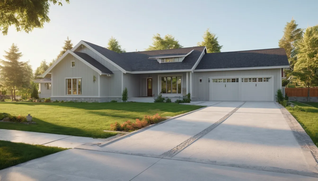 A new concrete driveway beside a family home in Portage